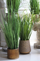 Hessita Antique, sztuczna trawa w miedzianej donicy