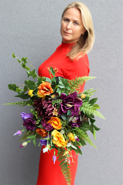 Hediana 2, jesienny bukiet nagrobny we wkładzie