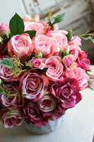 Różany Romantyczny, kosz z różowymi kwiatami, wym.43x35cm 