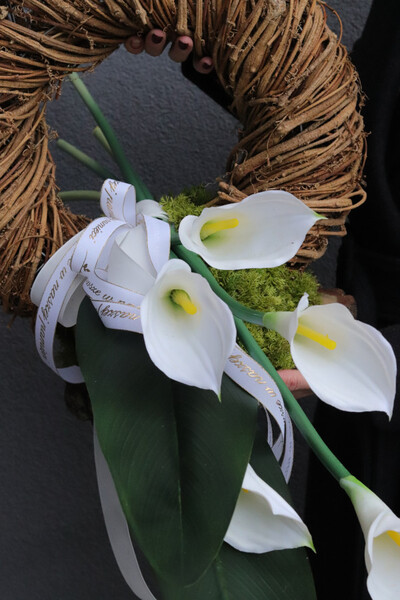 Kalie Memento, wiązanka nagrobna na plastrze drewna