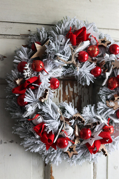 Klista, zimowy wianek z dzwoneczkami, śr.37cm