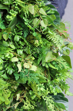 Jungle 2, dekoracja jednostronna ze sztucznych roślin, wym.1mkw