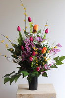  Veronia, kompozycja nagrobna w misie & bukiey, wym.48x85x50cm/58cm