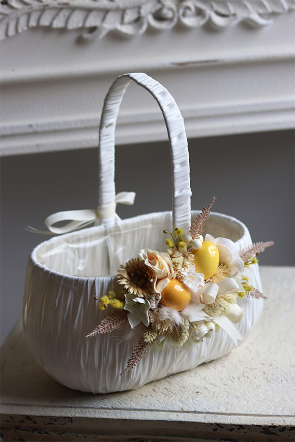 Wiosenne Słońce, dekorowany koszyczek wielkanocny