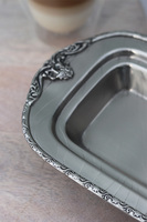 Olivia, taca / patera posrebrzana na nóżkach