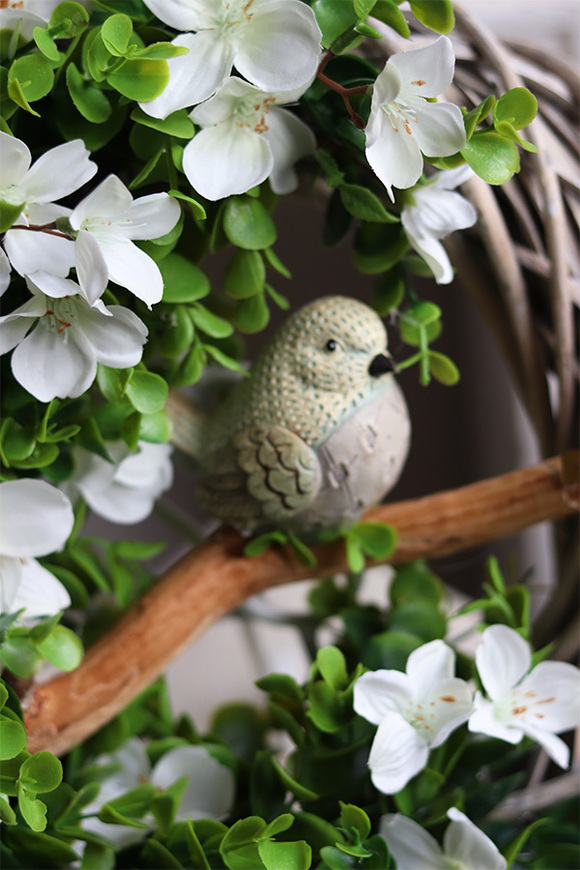 Ptaszki na Gałęzi Mini, wiosenny wianek dekoracyjny