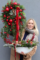 Zimowa Klasyka, świąteczny wianek z modrzewiem