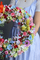 Letnia Pogoda, kolorowy wianek na drzwi