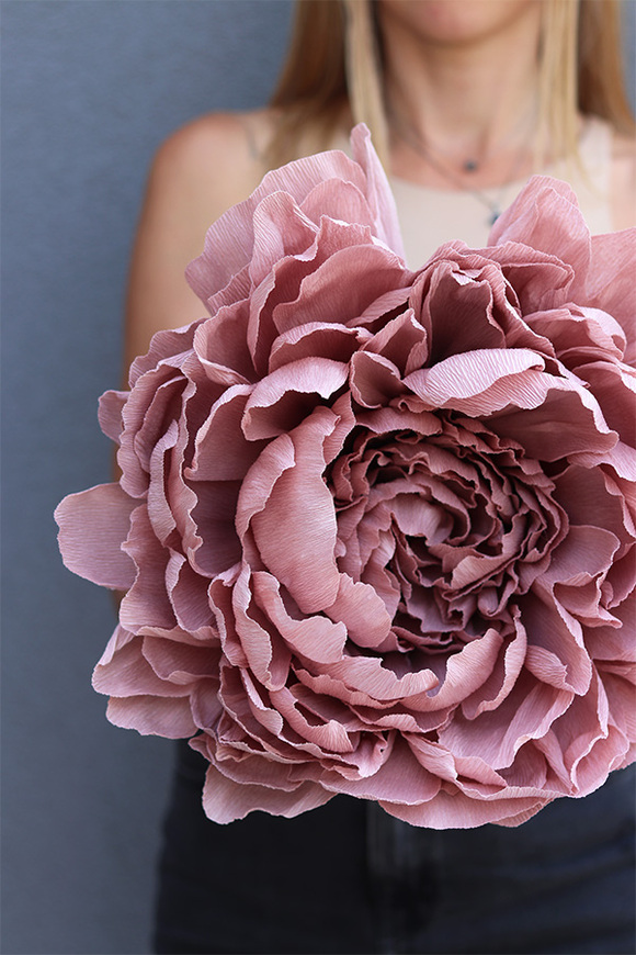 Paper Flower C, ręcznie robiony kwiat papierowy, wym.32x15cm