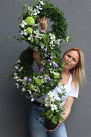 Hilltonia Spring Decor, wiosenny wianek na drzwi