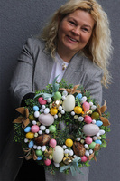 Spring Pastelina, wielkanocny wianek z jajkami