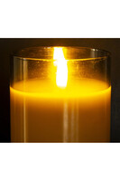 Cerrice Grey migocząca świeca LED w szkle