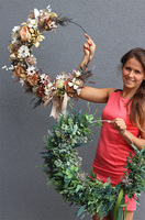 Subtelle Autumn, zielony wianek na obręczy