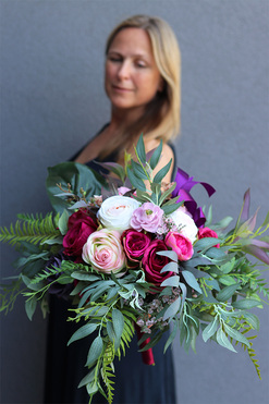 bukiet do ręki, Gerana, wys.30cm 