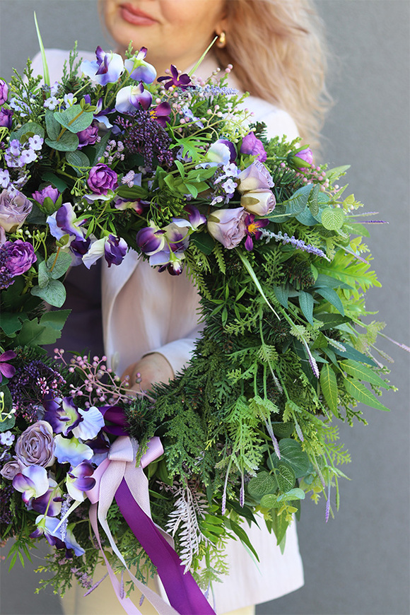 Fiolla, asymetryczny wianek na drzwi