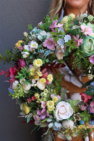 Kolorowa Łąka 2, kwiatowy wianek na drzwi	