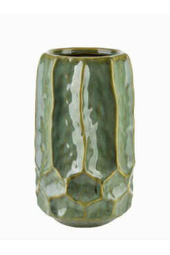 Earth B, nowoczesny wazon, zielony, wym.12x14x26cm