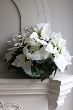 Gwiazda Betlejemska White Snow, wysokiej jakości sztuczna roślina, wym.