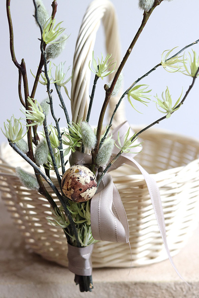 Marta, dwustronnie dekorowany koszyczek wielkanocny