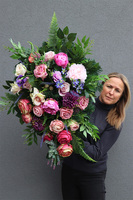 Kleo Pink, komplet dekoracji nagrobnych, wiązanka + bukiet