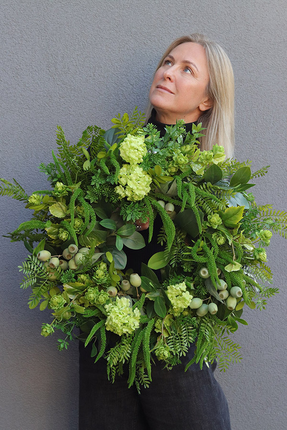 Green Kalinei, zielony wianek na drzwi