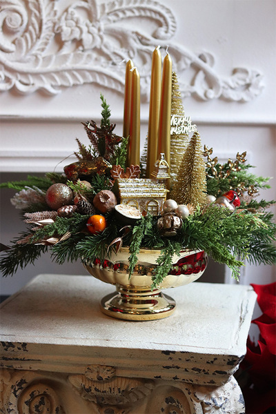 Złota Ballada, adwentowy stroik w złotym pucharze