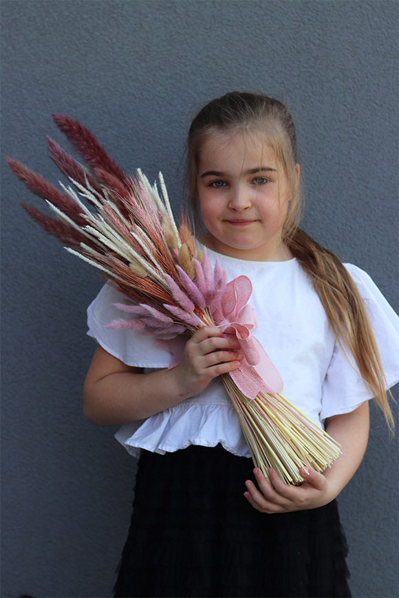 Pole Boho, bukiet do wazonu z suszem