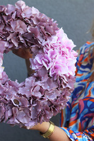 Violetta, wianek z fioletowych hortensji