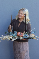 Dyniove Love, jesienny stroik / kompozycja, wym.25x26x70cm