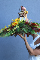 Angelo Garden Jesień, lampion nagrobny ze słonecznikami, wys.41cm