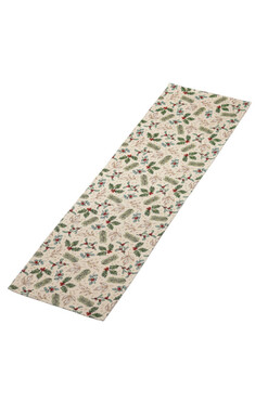 Ostrokrzew, świąteczny bieżnik gobelinowy, 140x40cm