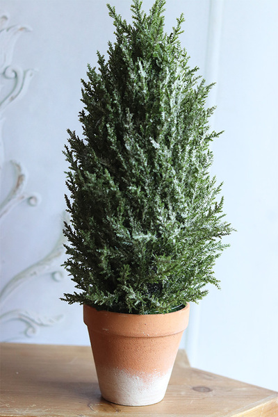 Cyprys Retro, choinka sztuczna w doniczce