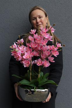 Barbie Glamour, gumowy storczyk w doniczce, wys.70cm