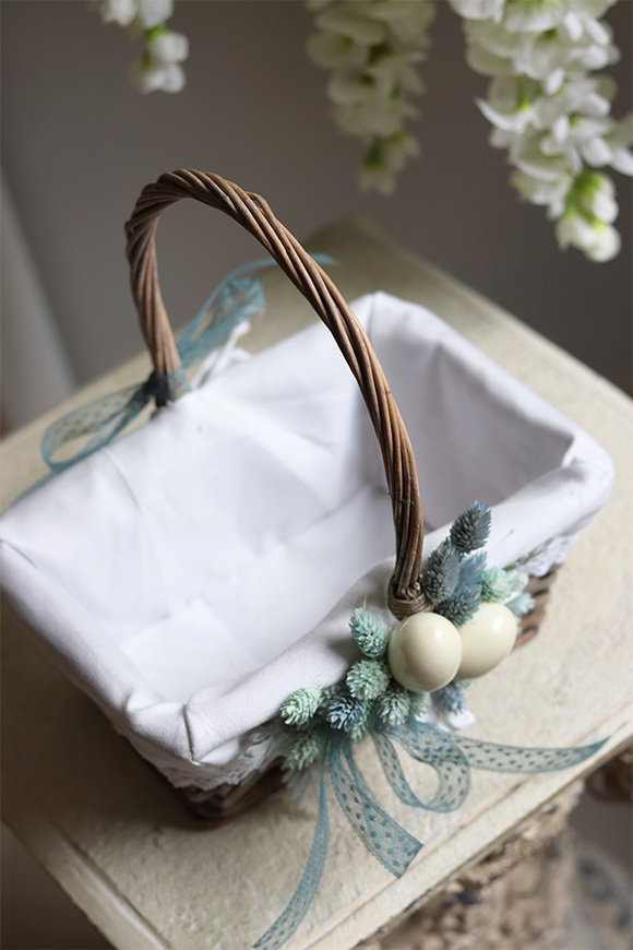 dekorowany koszyczek wielkanocny, Medana, wys.25cm