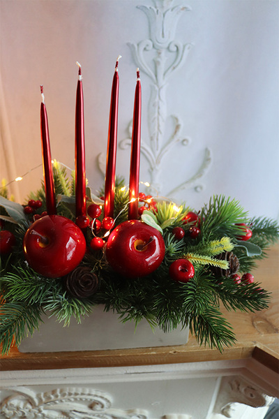 Joanna Concrete, świąteczny stroik adwentowy