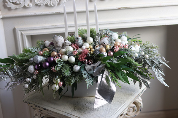  Pudrovy Adwent, adwentowy stroik na stół