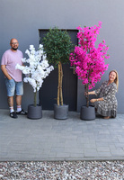 Biała Wiśnia Concrete, sztuczne drzewko w betonowej donicy