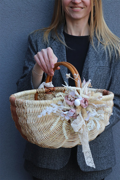 Bazaar, dekorowany koszyczek wielkanocny XXL, wys.30cm