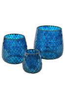 Blue Spring, lampion szklany 8A (największy), wym.20x20x20cm