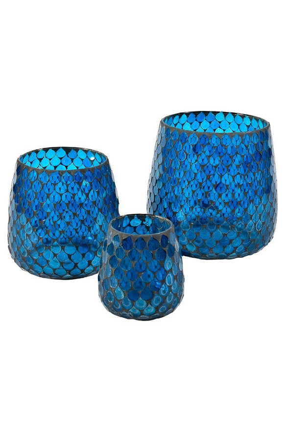 Blue Spring, lampion szklany 8A (największy), wym.20x20x20cm