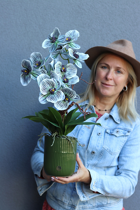 Green House, wysokiej jakości sztuczny storczyk, wym.58cm