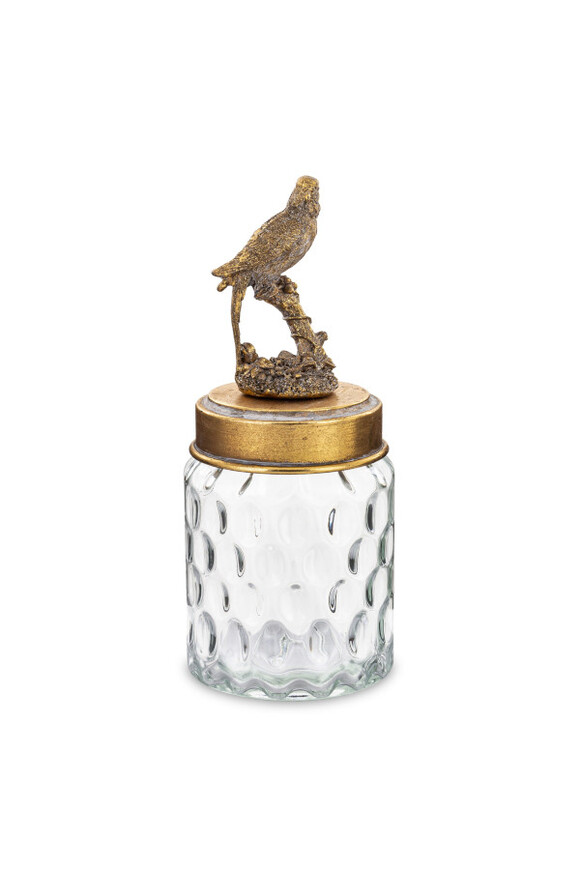 Bird, pojemnik dekoracyjny, szkło, wym.27x11x11cm