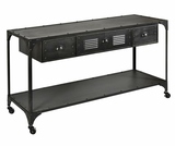 Loft 1, metalowa komoda z półką