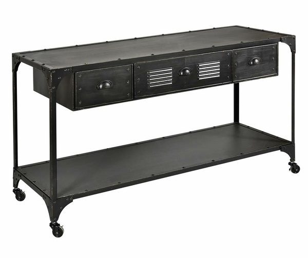 Loft 1, metalowa komoda z półką