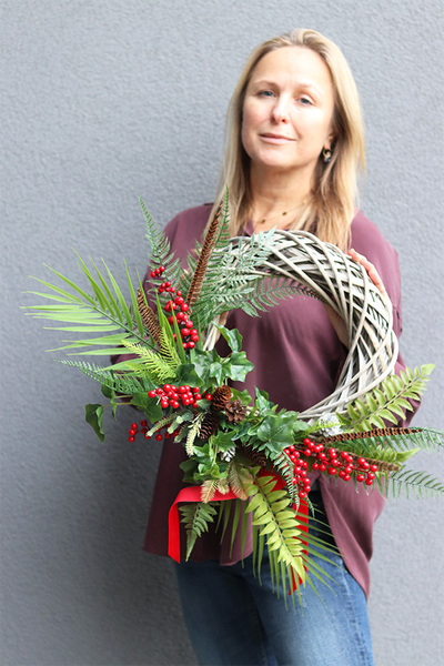 Perfecto, dekoracyjny wianek zimowy