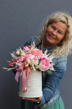 flowerbox Różowa Poświata, wys.35cm 