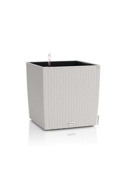 Cube Cottage, doniczka z nawadnianiem, jasny szary, wym.30x30cm