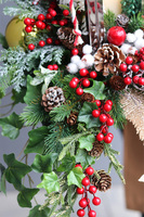 Angelo Winter Red, srebrny lampion nagrobny ze świecą LED