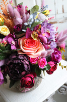 barwna kompozycja kwiatowa, Berriato, wym.34x38cm