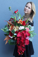 Adriana, komplet dekoracji nagrobnych, kompozycja + bukiet